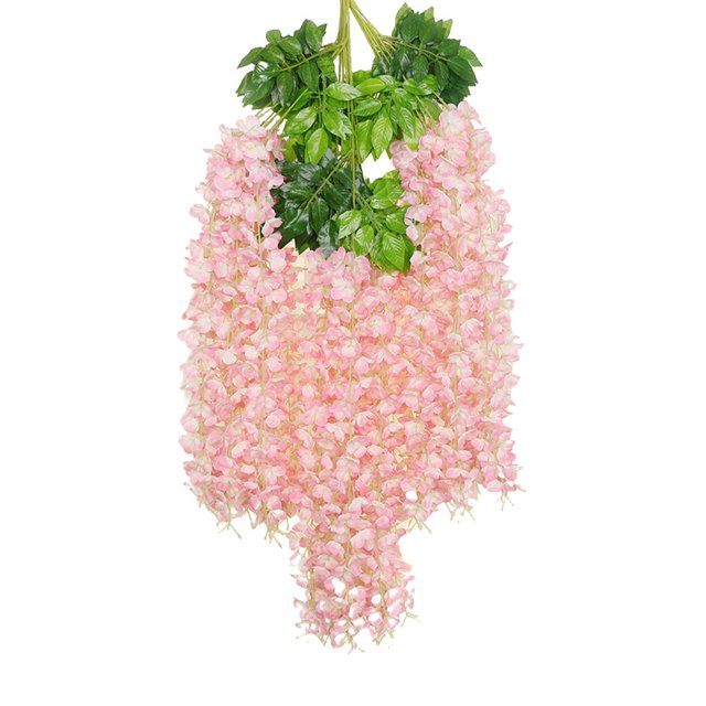 Guirnalda de Decoración Matsuzay 12 Piezas Flores de Vid Artificial Rosa Claro
