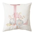 thumbnail image 1 of CNKOO Pillow Case Dustproof Romantic Short Velvet Anti-fading Letters Pink Floral Throw Pillow Cover Decor Daily Use, 1 of 8