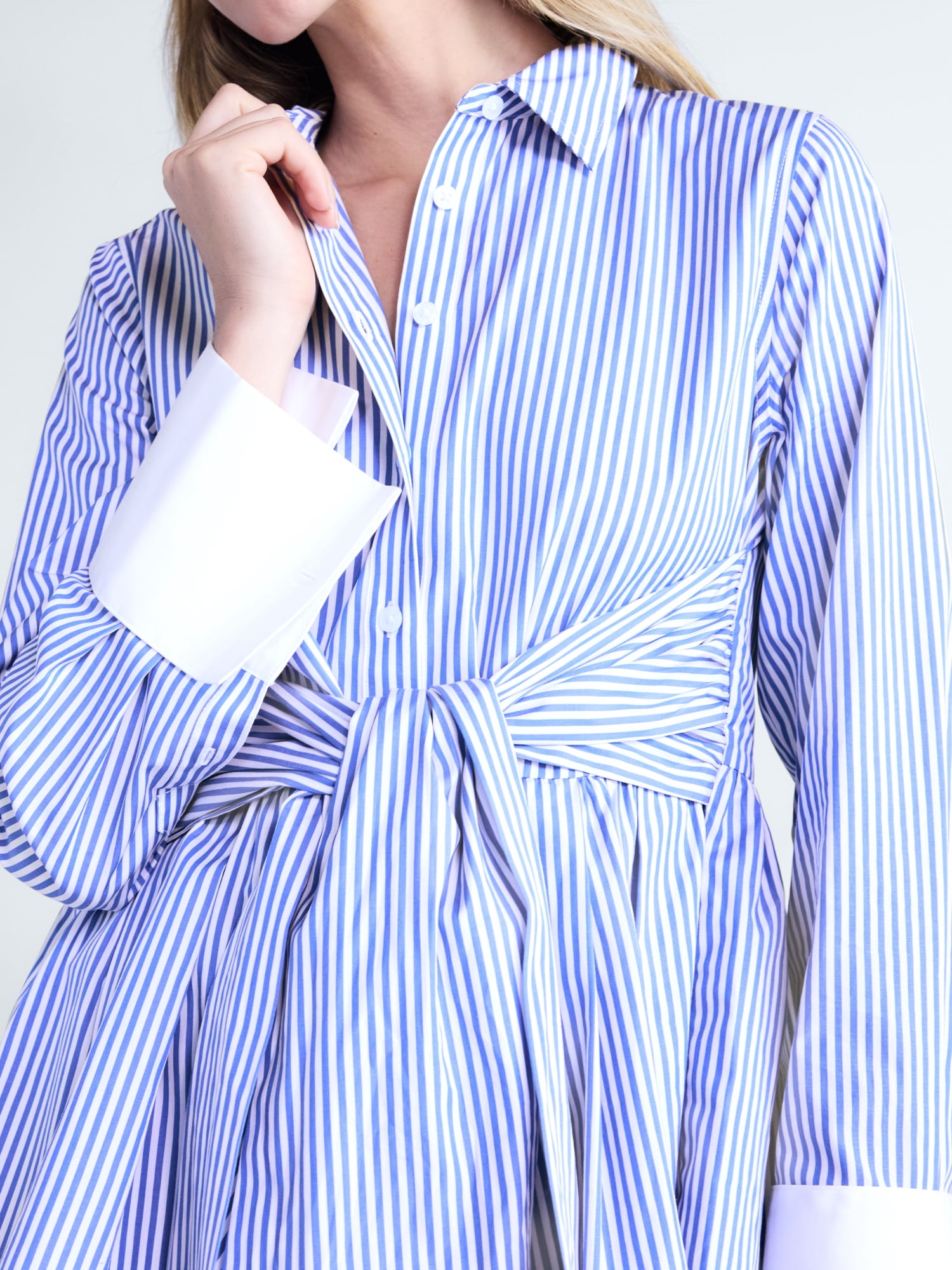 Free Assembly Women's and Women's Plus Peplum Button Front Cotton Shirt, Sizes XXS-4X