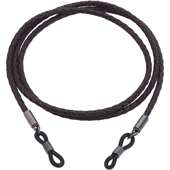 Cowhide Leather Eyeglass Strap for Men Women Genuine Leather Eye Glass Holder Around Neck Universal Eyewear Retainer Lanyard String