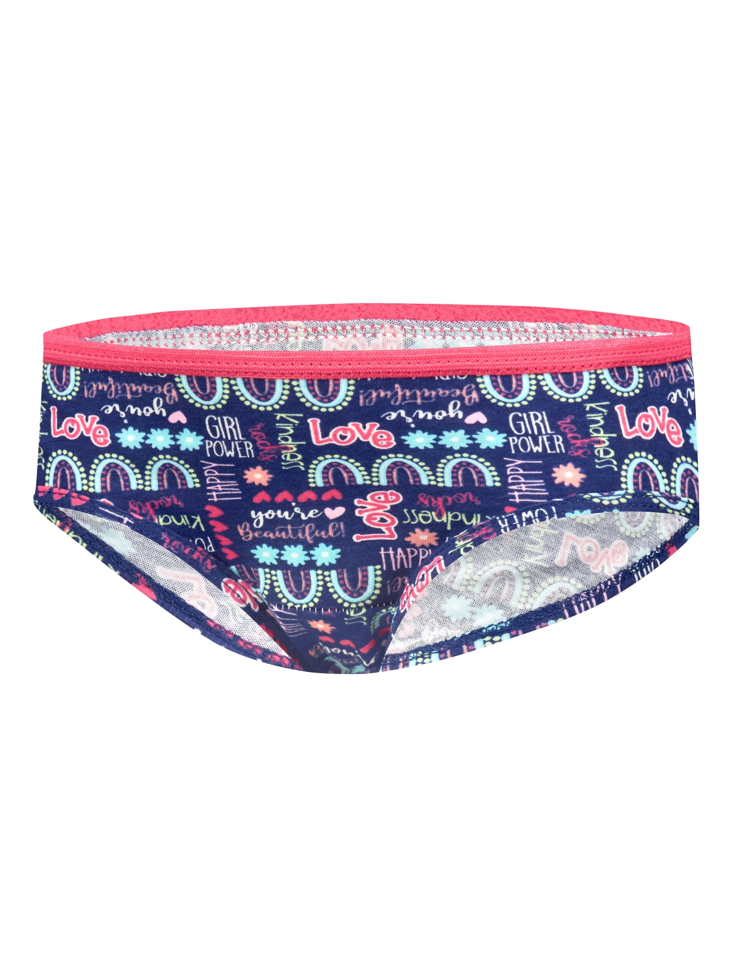 Hanes Girls' Cotton Hipster Panties, 4-Pack