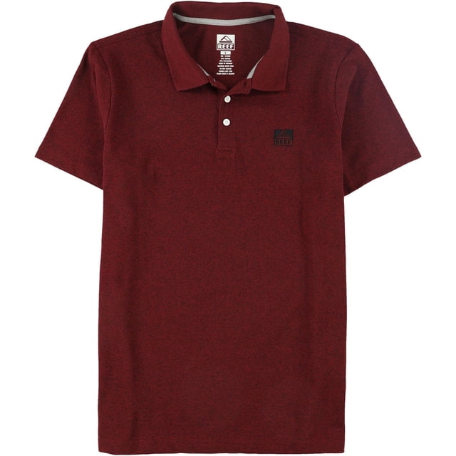 Reef Mens Cobb Pique Rugby Polo Shirt bkr L