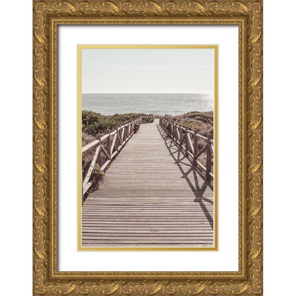 Artographie Studio 17x24 Gold Ornate Wood Framed with Double Matting Museum Art Print Titled - Beach 003
