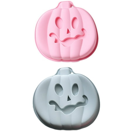 

2Pcs Halloween Pumpkin Shape Baking Molds Fondant Cake Molds (Assorted Color)