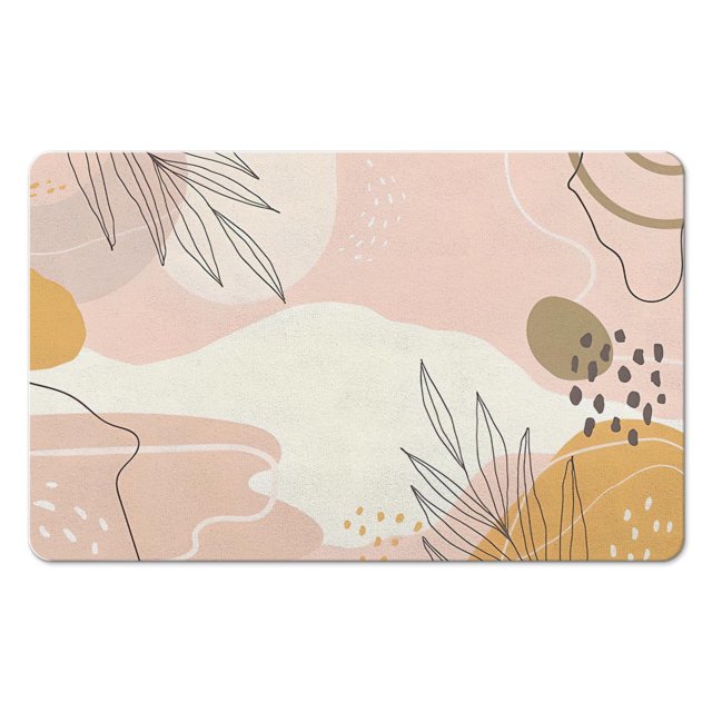 Lahome's Soft, Non-Slip 20x32 Inch Indoor Rug – Machine Washable, Featuring Boho Botanical Print – Ideal for All Rooms!