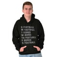 thumbnail image 4 of Bored Football Sport Schedule Men's Big & Tall Graphic Hoodie Brisco Brands 2X, 4 of 5
