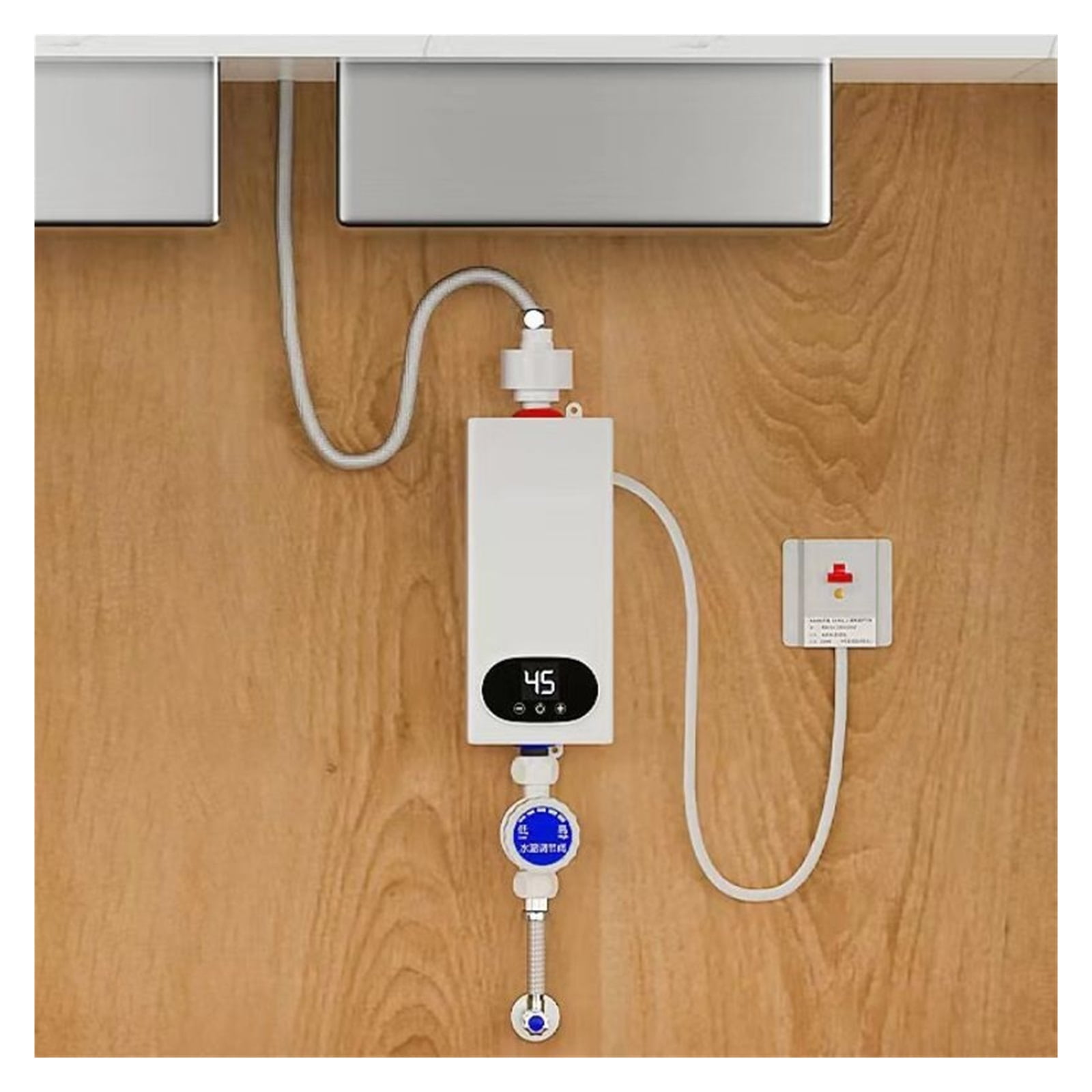 Hot Water Heater 5500W Instant Tankless Water Heater Thermostat Induction Heater Smart Touch Electric Heaters Shower Automatica ,Compact Design