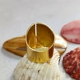 thumbnail image 5 of Hand Forged Brass Ring | Wide Statement Cuff Ring | 21st Anniversary Gift for Her | Adjustable Boho Jewelry | Bold Gold Brass Ring for Women, 5 of 6