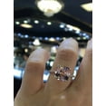 thumbnail image 3 of HeartsAndYou 4ct Natural Peach Morganite Hidden Halo Ice Solitaire Ring 14k SOLID Rose Gold, 3 of 7