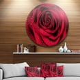 thumbnail image 2 of Designart 'Red Rose Petals with Rain Droplets' Ultra Glossy Floral Metal Circle Wall Art, 2 of 5