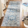 thumbnail image 2 of SAFAVIEH Kazak Caymen Geometric Area Rug, Grey/Blue, 6'7" x 6'7" Square, 2 of 9