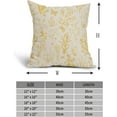 thumbnail image 4 of Spring Yellow Floral Pillow Covers 16x16 Inch Vintage Wild Flower Herbs Plant Butterfly Decorative Pillow Cases Botanical Farmhouse Cushion Covers Home Decor for Sofa Couch Outdoor Set of 2, 4 of 6