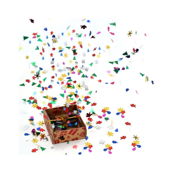 Hongan Confetti Surprise Box, Christmas Themed Party Kit - Kids' Birthday Gift & Christmas Present for Ages 4 