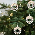 thumbnail image 4 of xihome Paquete de 4 adornos navideños de plstico en forma de estrella para colgar en la punta del rbol, con diseño de rosquilla, caramelo y bagel., 4 of 6