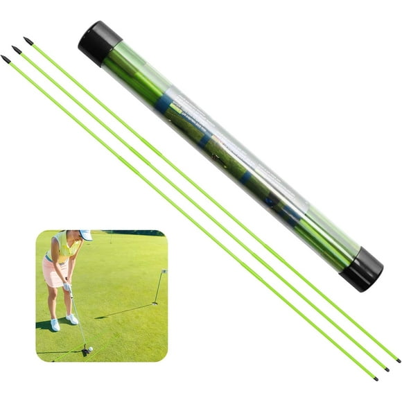 Golf Alignment Sticks Set of 3, 48 Inch Collapsible Golf Practice Rods Training Aid Equipment for Men Women Golfers Indoor Outdoor Aiming Putting Swing Trainer