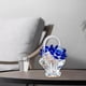 thumbnail image 5 of Cesta de flores brillante, adorno de cristal, figura decorativa, obra de arte, pisapapeles Azul, 5 of 9