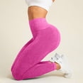 thumbnail image 5 of VBVC Women's High Waist Seamless Leggings,Tummy Control Stretch Yoga Pants For Women,Ladies Butt Lifting Workout Trousers,Hot Pink,S-L, 5 of 8
