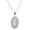 Silver, variant on Stainless Steel Iced CZ Virgin Mary Guadalupe Pendant, 24" Box Chain Necklace SCP 5020 S