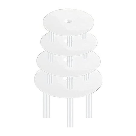 

1 Set Reusable Round Cake Spacers Waterproof BPA Free Stacking Cake Stand 12 Cake Rods 4 Cake Separator Plates for Cakes of 4/6/8/10 Inches