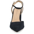 thumbnail image 6 of Journee Womens Tyyra Buckle High Block Heel Pointed Toe Pumps, Widths Available, 6 of 9