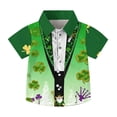 thumbnail image 1 of SDNall Enfants Garçons Filles Imprimé de la Saint-Patrick Chemise Décontractée à Manches Courtes Col Rond Doux, 1 of 9