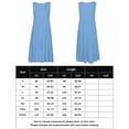 thumbnail image 2 of Vestido De Tirantes Sencillo Vestido plisado informal para mujer, vestido hasta la rodilla con cuello redondo, ropa de playa, vestido veraniego con dobladillo ancho Ygjytge Azul Cielo 4Xl para Mujer, 2 of 8