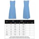 thumbnail image 2 of Vestido De Tirantes Sencillo Vestido plisado informal para mujer, vestido hasta la rodilla con cuello redondo, ropa de playa, vestido veraniego con dobladillo ancho Ygjytge Azul Cielo 4Xl para Mujer, 2 of 8