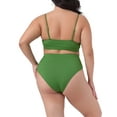 thumbnail image 4 of DARING DIVA Plus Size Two Piece Swimsuit for Women Scoop Neck 3X Green, 4 of 5