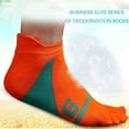 thumbnail image 4 of Men's Cotton Toe Socks Five Finger Socks No Show Crew Athletic Socks for Running 5 Pairs, 4 of 6