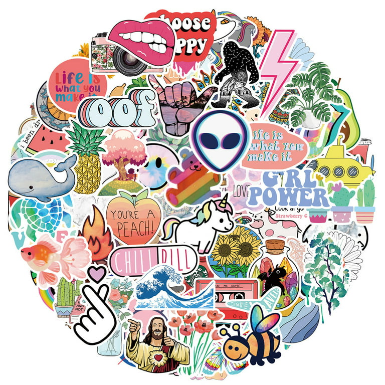 50pcs Earth Signs Stickers Nature Green Protect DIY For Luggage Guitar  Laptop Graffiti Stickers For Adults