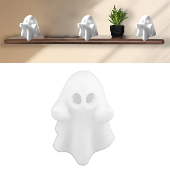 Resin Ghost Statue Small Scary Halloween Ghost Sculpture Figurine Rude Ghost Ornament for Home Office Decor