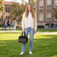 thumbnail image 4 of Insulated Lunch Bag, Thermal Meal Prep Tote for Students and Office, Reusable Lunch Box Pouch, Water Resistant Cooler Bag, Black, 4 of 5