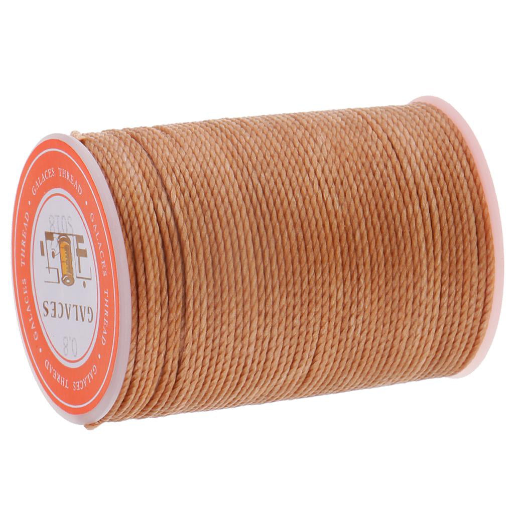 0.8mm Leather Sewing Waxed Thread Hand DIY Stitching Cord Craft Light Coffee