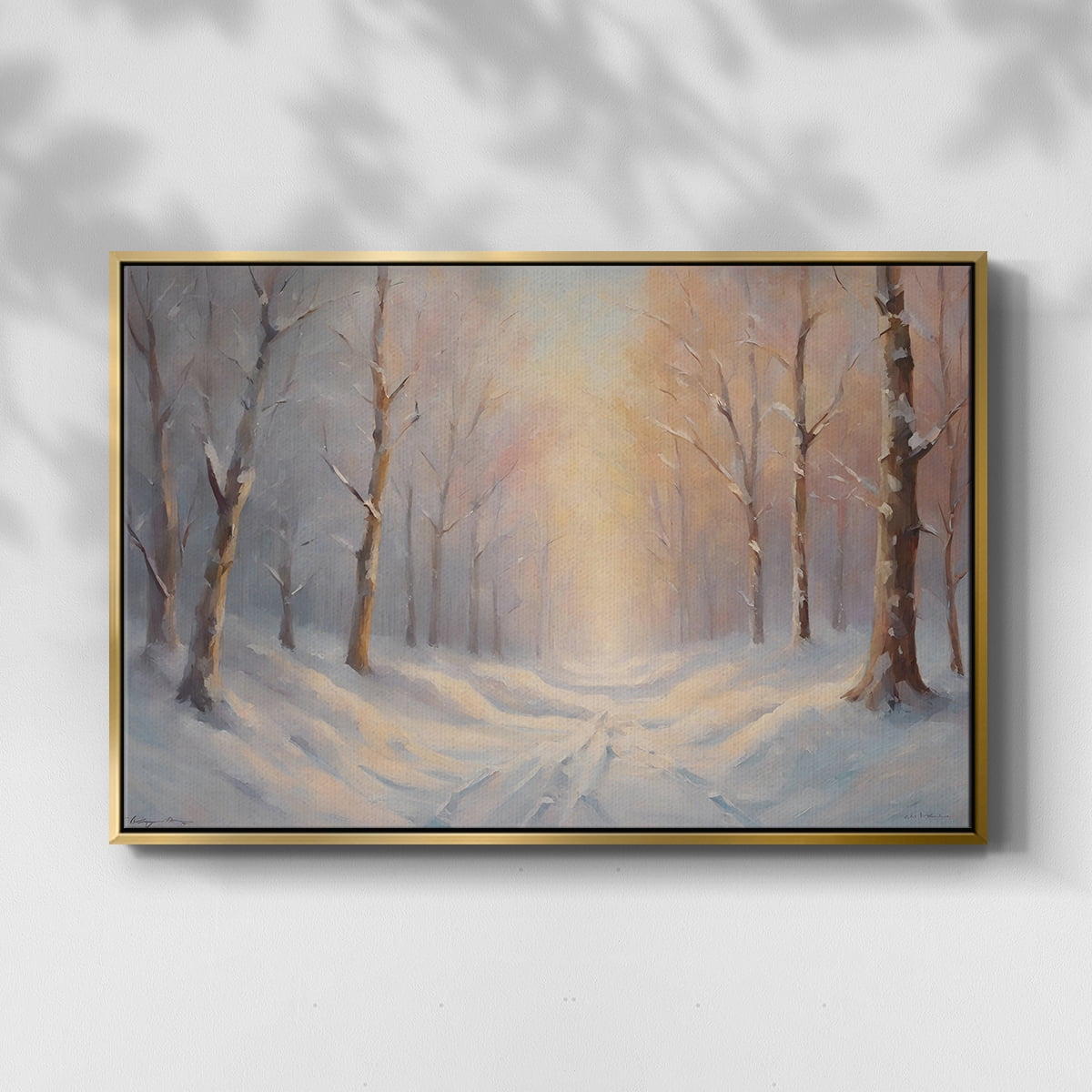 Vintage Landscape-CXCI By Wexford Home Framed in Gold Wood Gallery Wrapped Canvas 27 in. x 41 in.