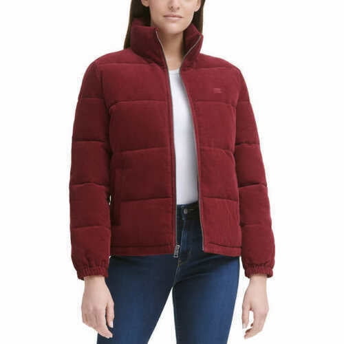 Levi's Ladies' Full Zip Corduroy Jacket Coat, Cranberry XL 