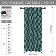 Blue and Black Wavy Checkered Pattern Blackout Curtains,Triple Weaved ...