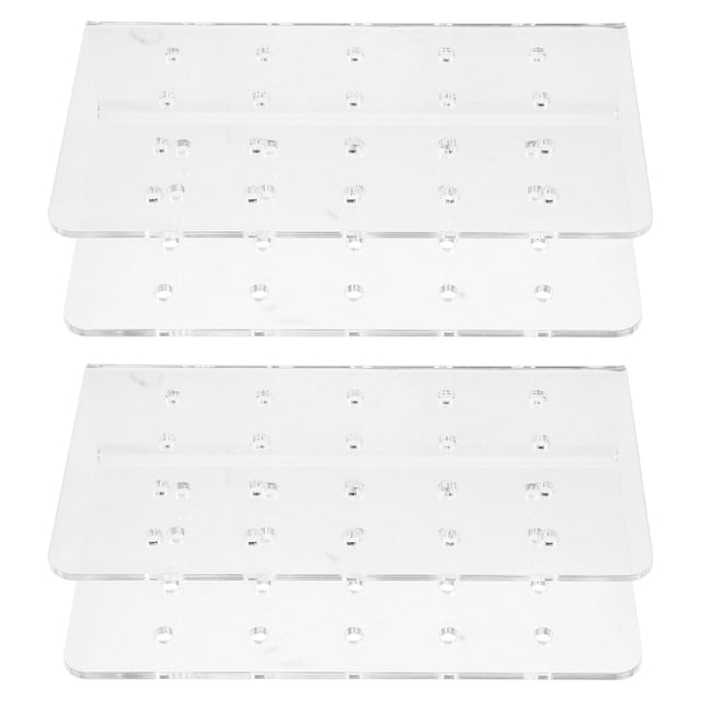 Pantalla de lollipop de acrílico de 2 piezas Soportes de caramelo Soportes de postre (transparentes)