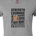 thumbnail image 4 of Inktastic Multiple Sclerosis Awareness Strength Courage and Support Women's T-Shirt, 4 of 5