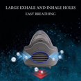 thumbnail image 3 of Dust Mask Reusable Dust Proof Respirator Rubber Work Safety Mask Cotton Filters For Builder Carpenter Daily Haze Protection, 3 of 7