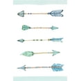 thumbnail image 2 of Vidal, Alicia 17x24 Black Ornate Wood Framed with Double Matting Museum Art Print Titled - Boho Arrows Blue, 2 of 4