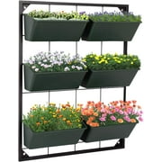 Kinbor Vertical Garden Wall Hanging Planter with 6 Container Boxes for Herbs Vegetables Flowers Garden Yard Home Decoration