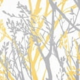 thumbnail image 6 of DriftAway Tree Branch Abstract Ink Printing Lined Thermal Insulated Window Curtain Valance Rod Pocket 52" x 14" Plus 2" Header, Yellow, 6 of 6