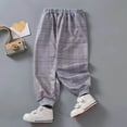 thumbnail image 2 of 9-10 Years Child Boys Hiking Pants Cargo Elastic Waist with Pockets Sweatpants School Pants Fall Winter Pants 1T 2T 3T 4T 5T 6T 7T 8T 10T Gray Pants, 2 of 4
