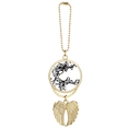 thumbnail image 1 of Baroque Decoration Flower Modern Pattern Car Keychain Angel Wing Pendant, 1 of 4