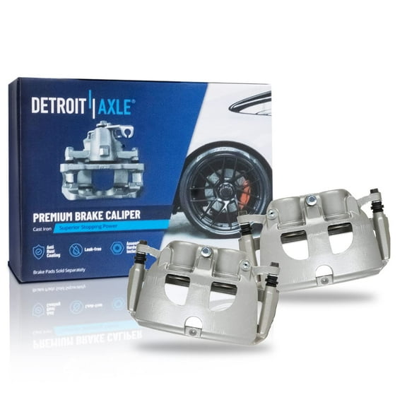Detroit Axle - Rear Left & Right Brake Calipers with Brackets Replacement for 2009 2010-2018 Dodge Ram 2500 Ram 3500