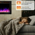 thumbnail image 5 of Ktaxon 36" Electric Fireplace, Inserts/Wall Mounted Fireplace Heater with WiFi Remote Control, 12 Adjustable Flame Colors, Log & Crystal, 8H Timer for Living Room, Bedroom, 5 of 13