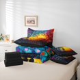 thumbnail image 5 of Feelyou Valentines Day Twin Bedding Sets 7-Piece, Rainbow Swirl Artwork Bedding Comforter Set, Love Heart Tree Plant Reversible Sheet Sets, Super Cozy Room Decor, 5 of 7