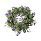 thumbnail image 3 of Corona artificial con flores artificiales para puerta, adorno decorativo rústico para regalo de primavera. Corona de orquídeas moradas, 3 of 8