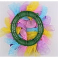 thumbnail image 5 of Easter Bunny Welcome Wreath with Colorful Ribbons and Mesh Perfect Spring Door Decoration for Home or Office, 5 of 9