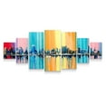 thumbnail image 5 of Startonight Huge Canvas Wall Art Abstract Theme - The Multi Colored City of New York - Framed Modern Set of 7 Panels 40 x 95 Inches, 5 of 5
